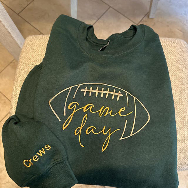Embroidered  Tis The Season Game Day Sweatshirt