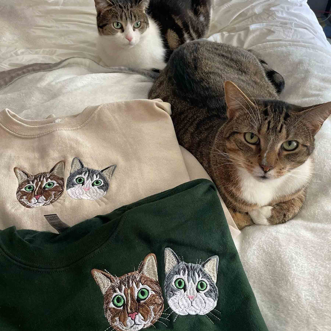 Custom Pet Embroidery Sweatshirt from Photo