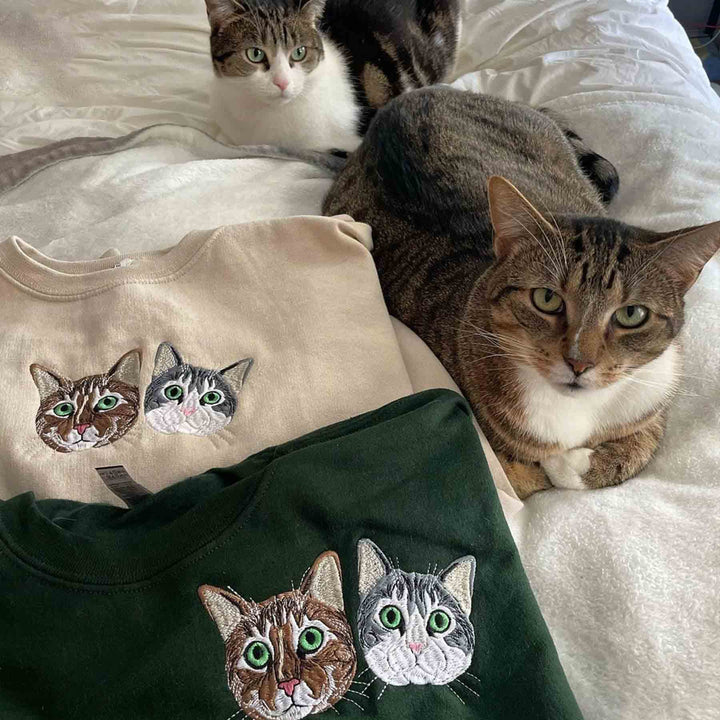 Custom Pet Embroidery Sweatshirt from Photo