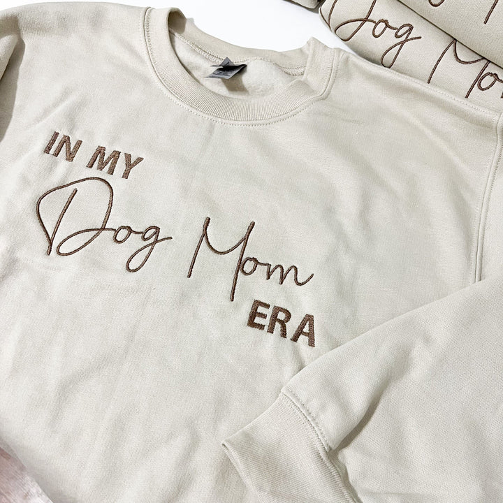 Dog Mom Era Embroidered Crewneck Sweater