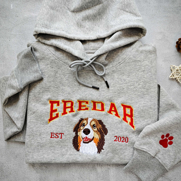 Custom dog hoodie embroidery dog name, gift for dog owners