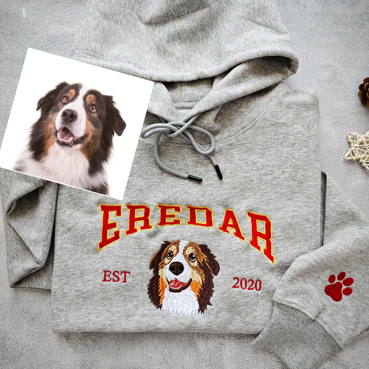 Custom dog hoodie embroidery dog name, gift for dog owners
