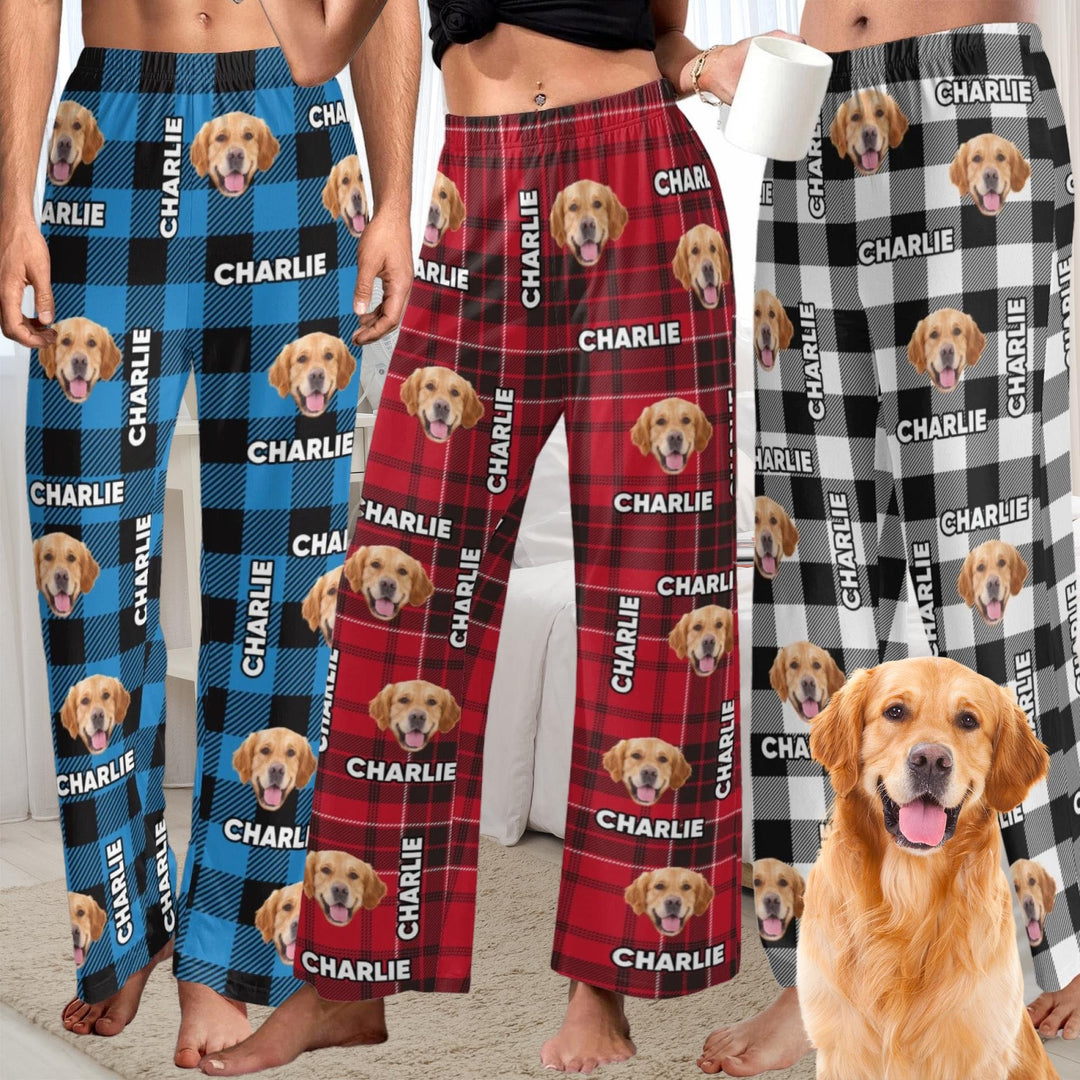 Personalized Photo & Name Pajamas,Custom Pajama Pants Men Women