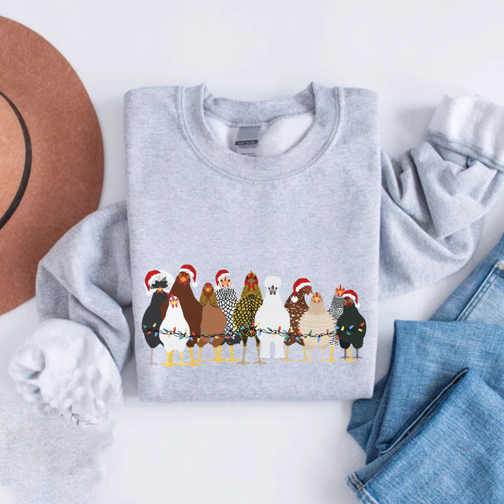 Christmas Harvest print hoodie
