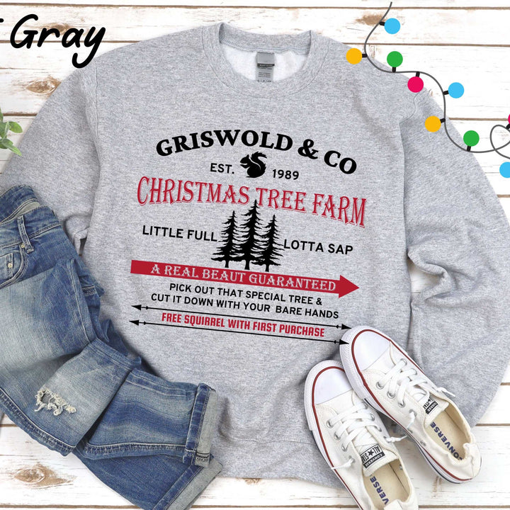 Christmas Vacation Tree Sweatshirt, Griswold Christmas Tree Farm Sweatshirt