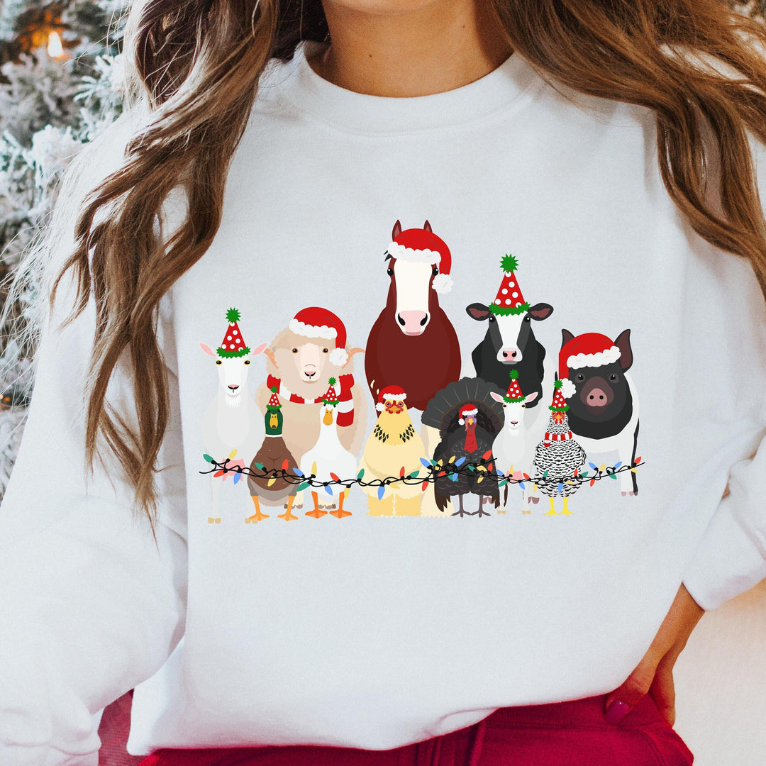 Christmas Harvest print hoodie