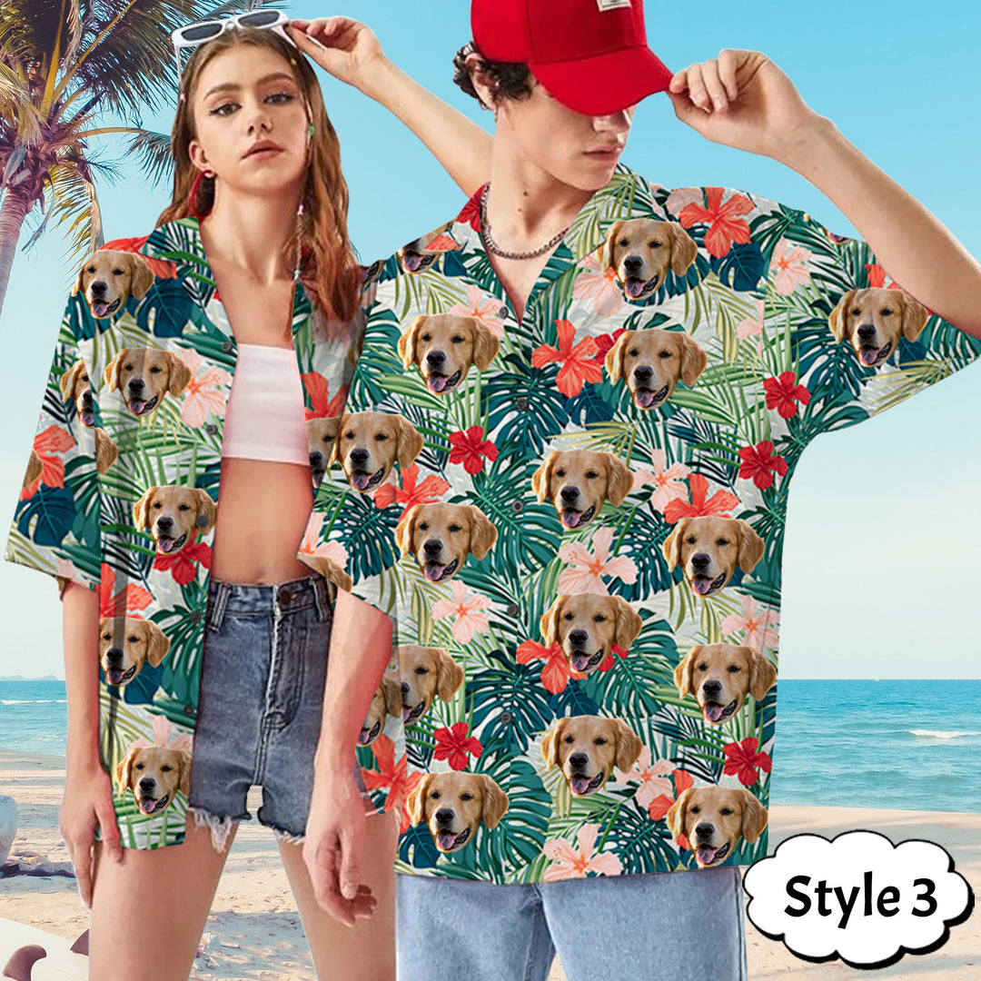 Personalized Pet Beach Shirt for Man Women  Dog Hawaiian Shirt