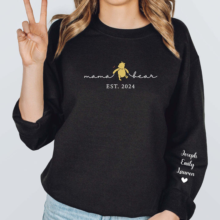 Custom Mama Bear Est Year Sweatshirt