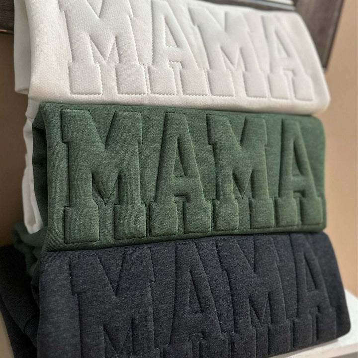 Embossed 3D Puff Embroidery  Sweatshirt