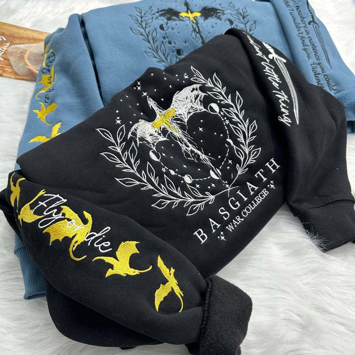 Fourth Wing Embroider Sweatshirt, Custom Basgiath War College
