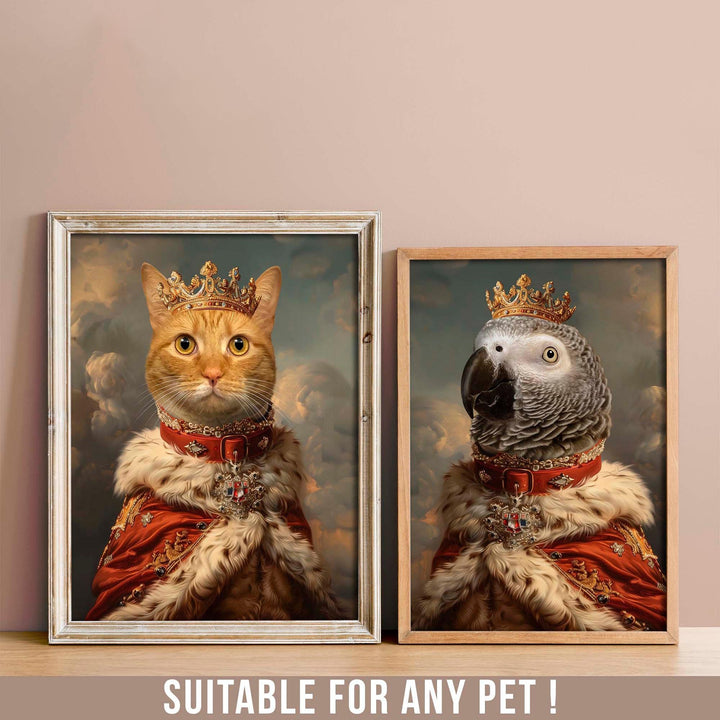 Custom Pet Portrait Painting Canvas, Renaissance Dog Portrait from Photo