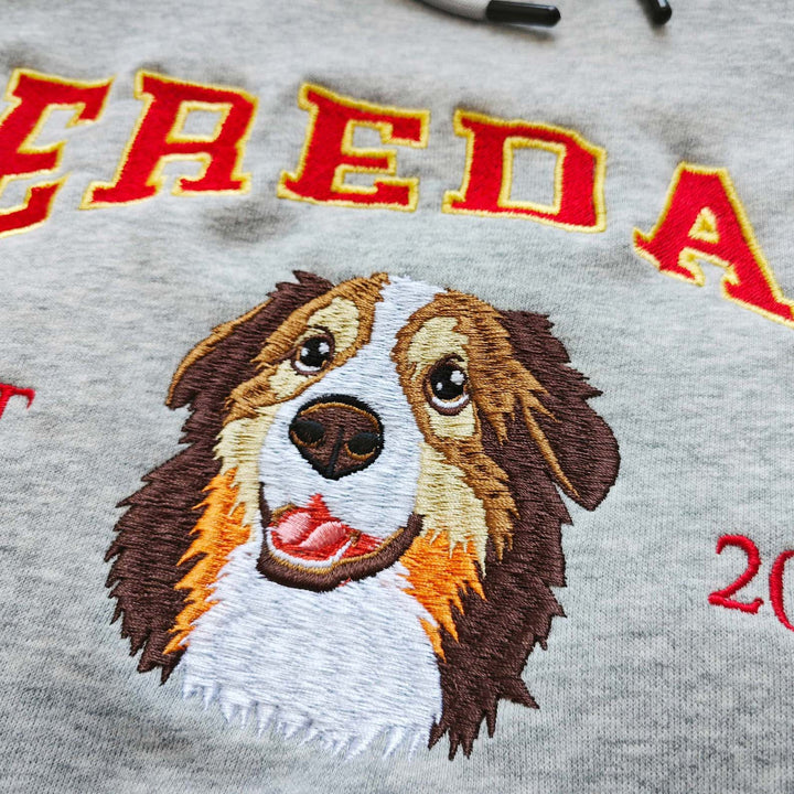 Custom dog hoodie embroidery dog name, gift for dog owners