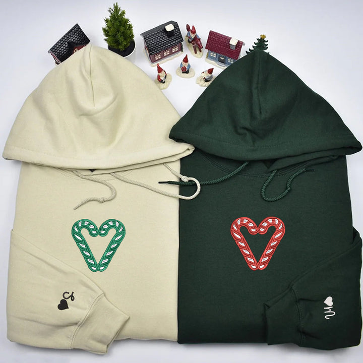 Custom Christmas candy stick hoodie