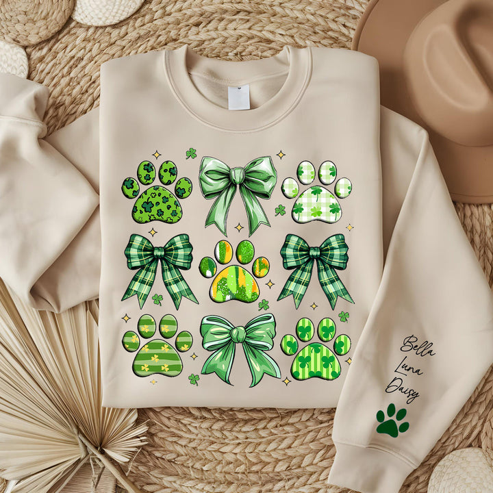 Dog St Patrick's Day Coquette Sweatshirt