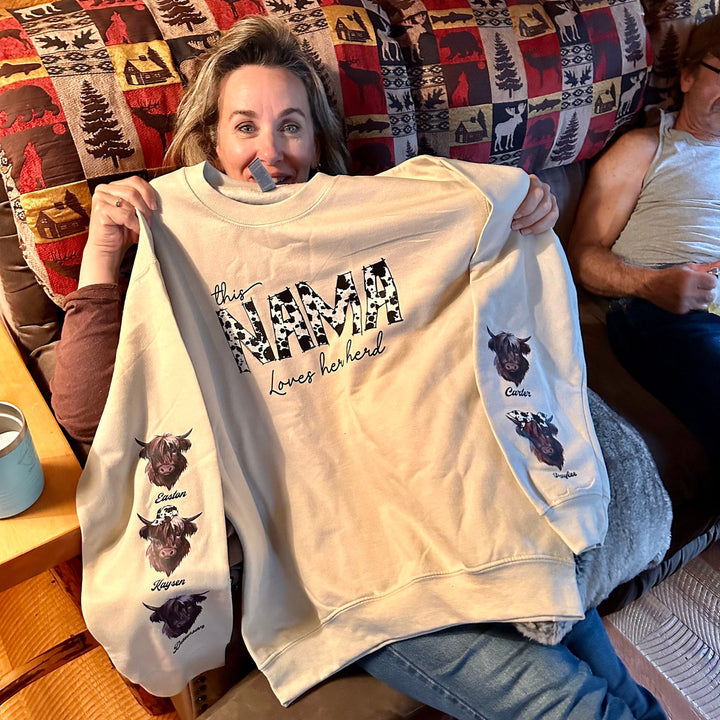 Custom Cow Mothers Day  Sweatshirt