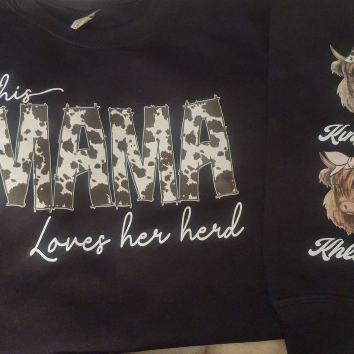 Custom Cow Mothers Day  Sweatshirt