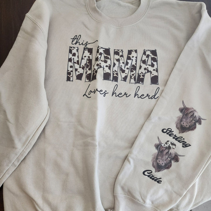 Custom Cow Mothers Day  Sweatshirt