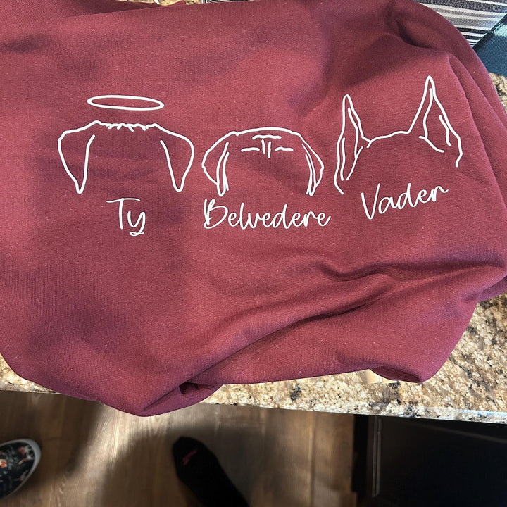 Custom Dog and Cat Sweatshirt Personalized Cat and Dog Ears Sweatshirt