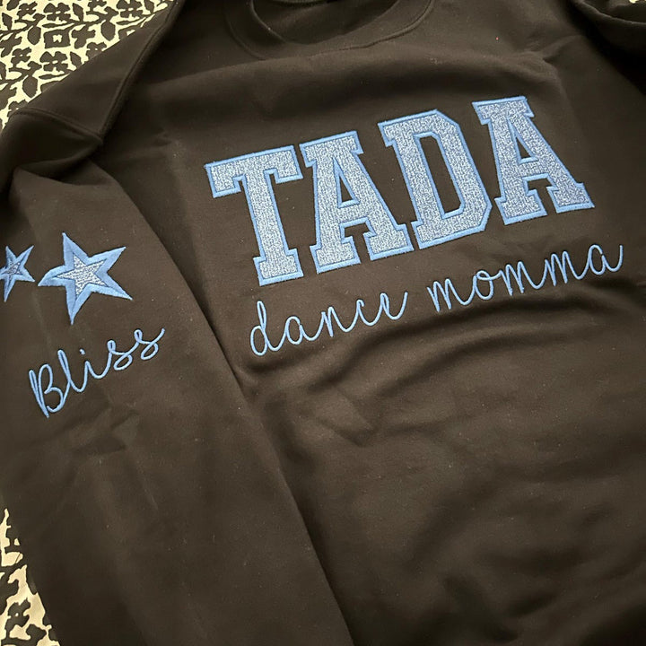 Personalized Embroidered Dance Mom Sweatshirt