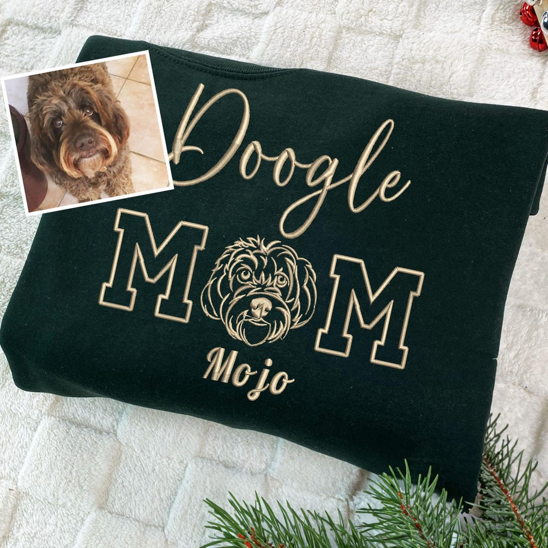 Golden Doodle Sweater  Embroidered Doodle Mom Sweatshirt