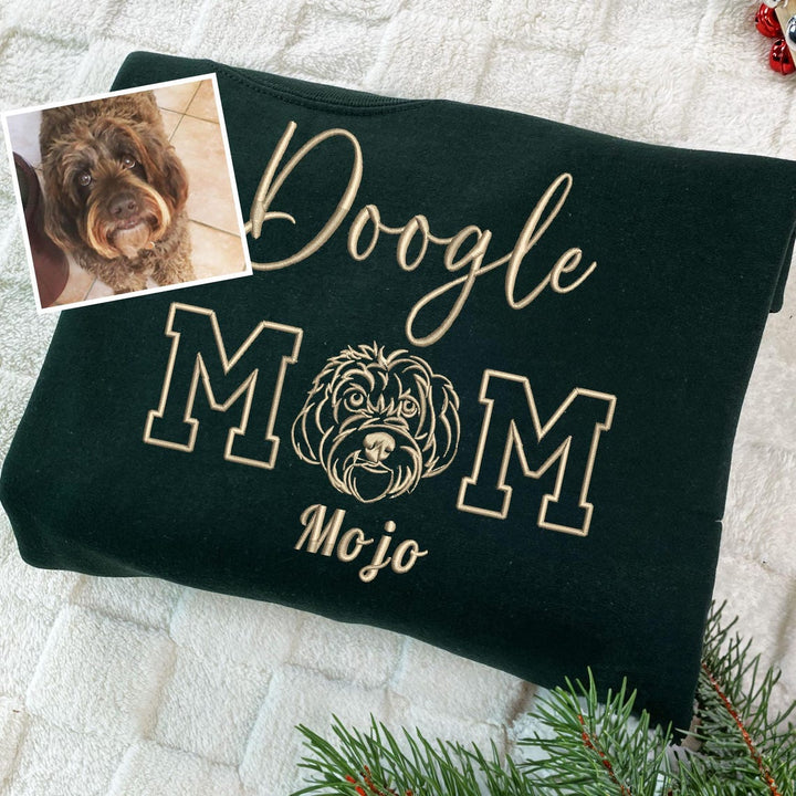 Golden Doodle Sweater  Embroidered Doodle Mom Sweatshirt