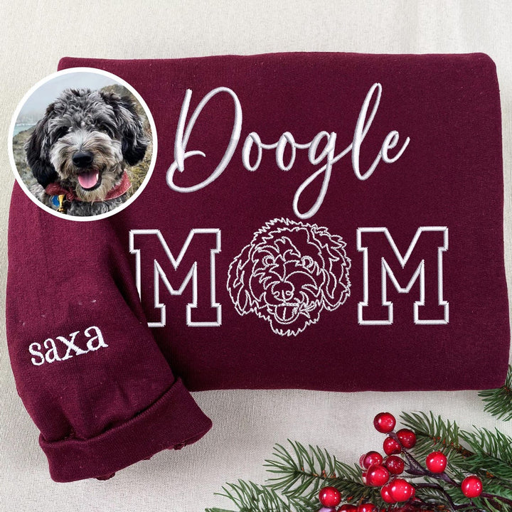 Golden Doodle Sweater  Embroidered Doodle Mom Sweatshirt