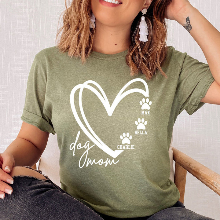 Custom Dog Mom Shirt, Dog Lover Shirt, Custom Dog Name Tshirt