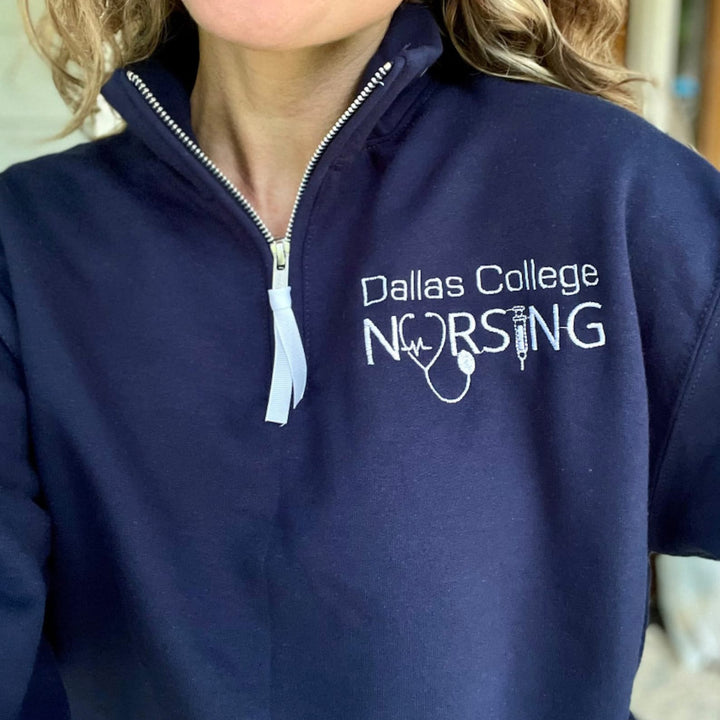 Custom  University School name nursing program pull over jacket
