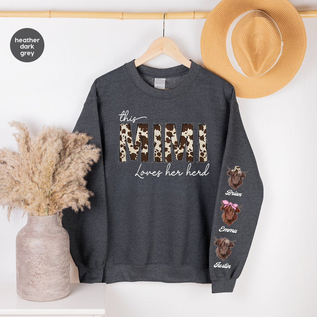Custom Cow Mothers Day  Sweatshirt