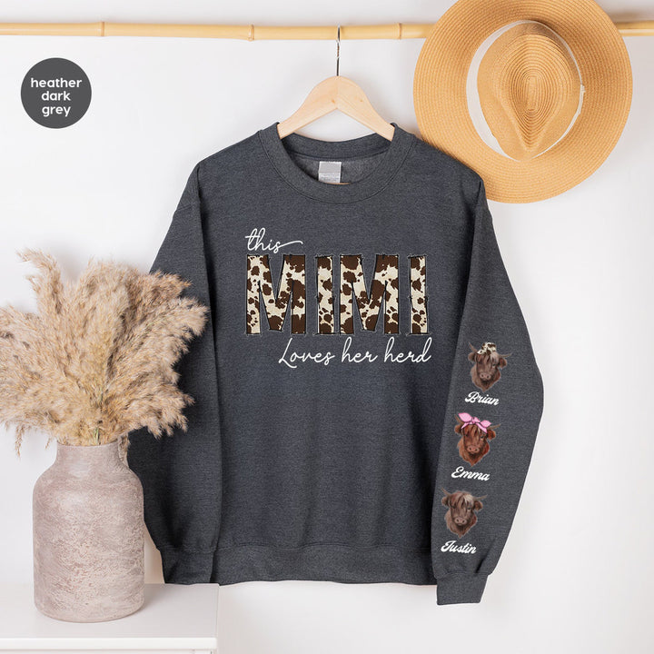 Custom Cow Mothers Day  Sweatshirt