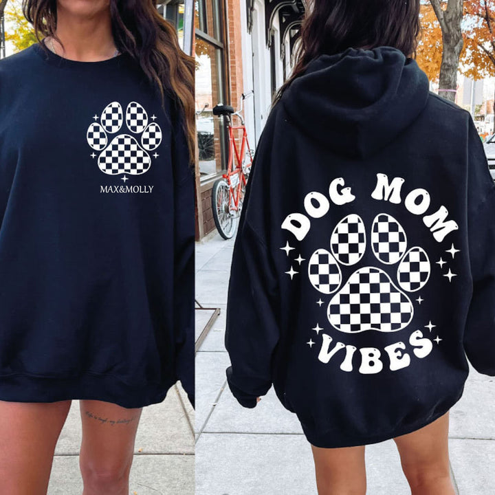 Fur Mama Dog Mom Vibes  Hoodie
