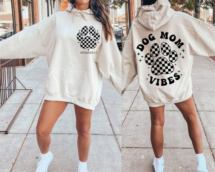 Fur Mama Dog Mom Vibes  Hoodie