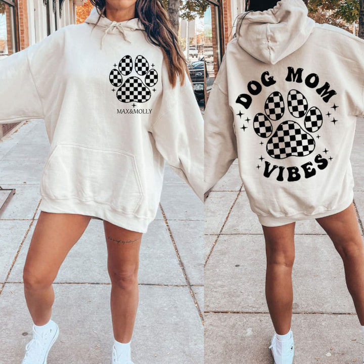 Fur Mama Dog Mom Vibes  Hoodie