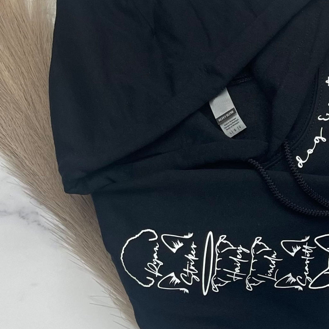 Dog Mama Zip Up with Dog Ear and Name on sleeve