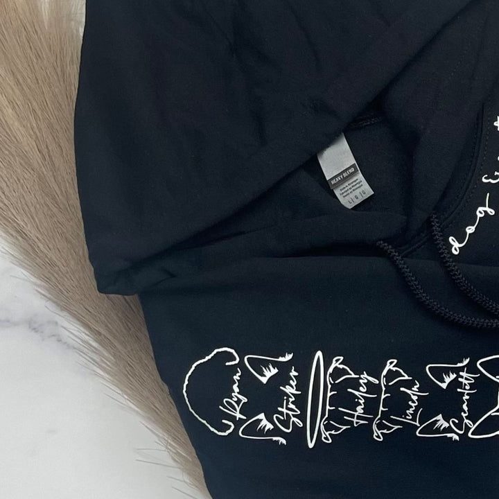 Dog Mama Zip Up with Dog Ear and Name on sleeve
