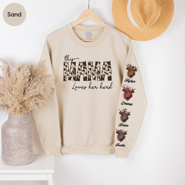Custom Cow Mothers Day  Sweatshirt