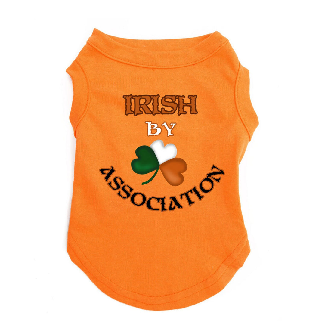 "Irish by Association" Fun St. Paddy's Day Dog Shirt