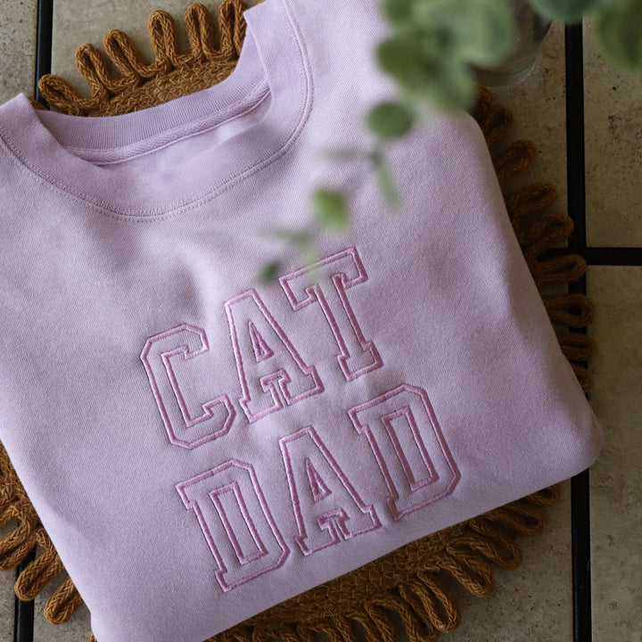 Embroidered Cat Mom Sweatshirt