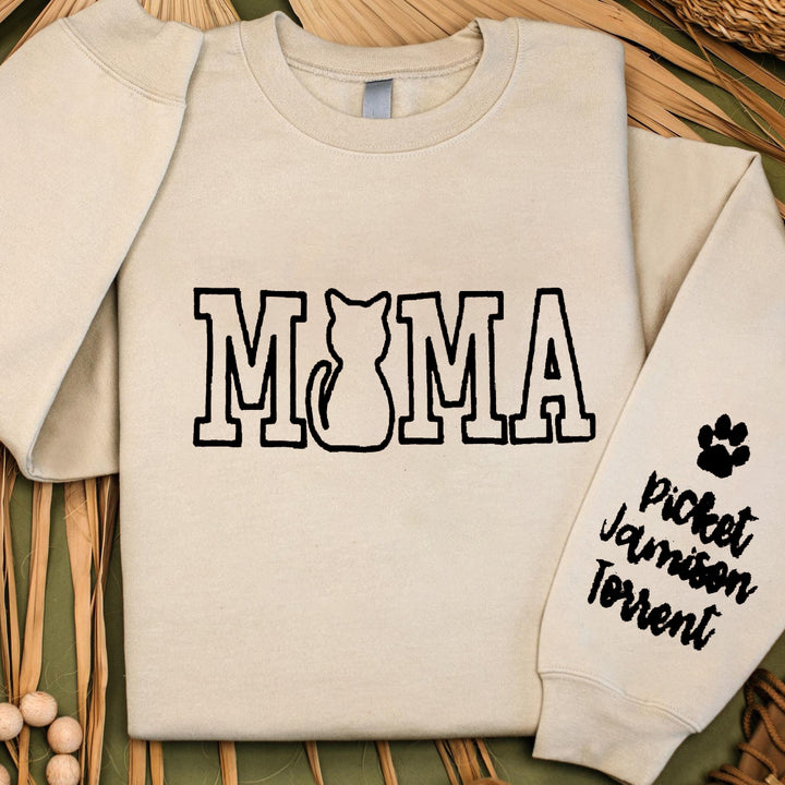 Embroidered Cat mom, cat mama, personalized with cat names