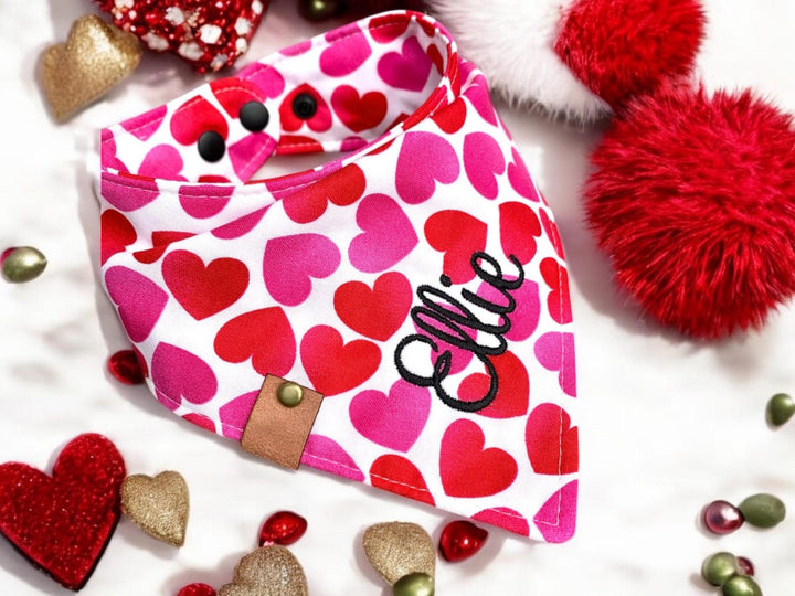 Valentine Dog bandana valentine dog gift heart dog