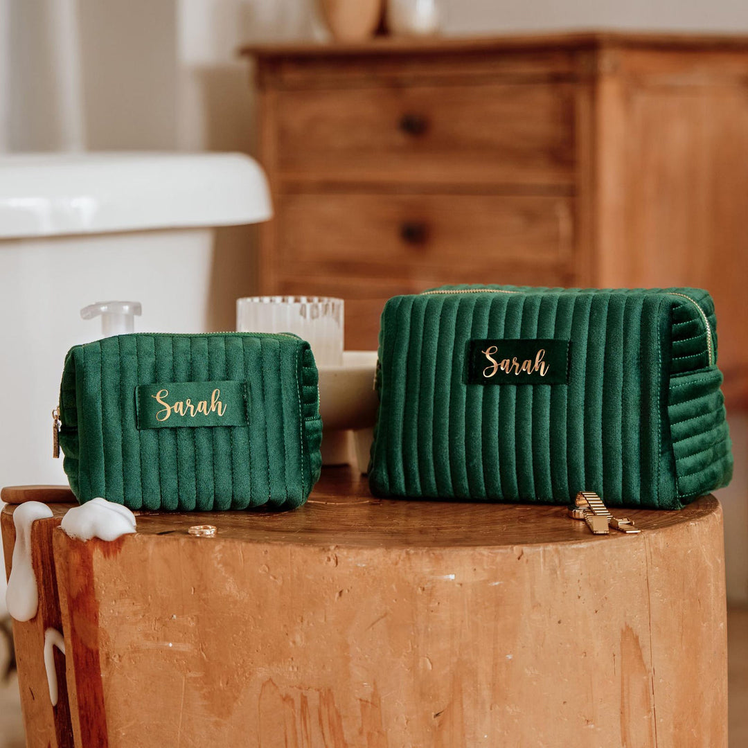 Personalized Makeup Bag, Velvet Cosmetic Bag,Mother's Day Gift