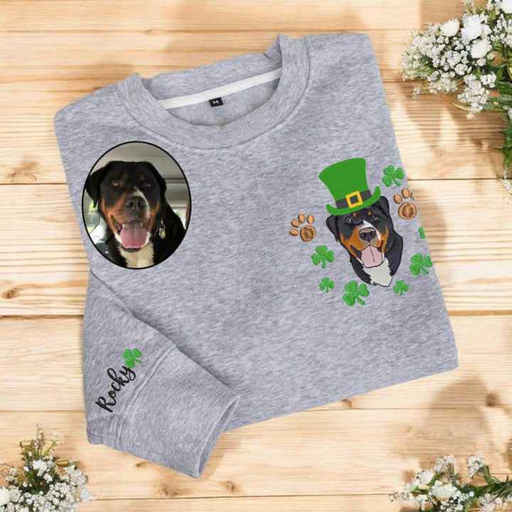 Custom Embroidered St. Patrick Pet Sweatshirt