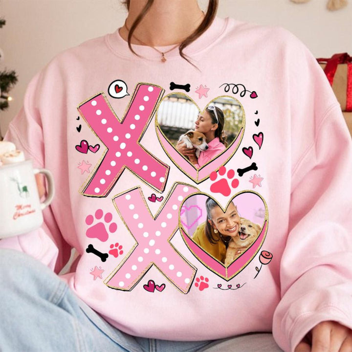Glitter XOXO Dog Mom Valentine T-Shirt