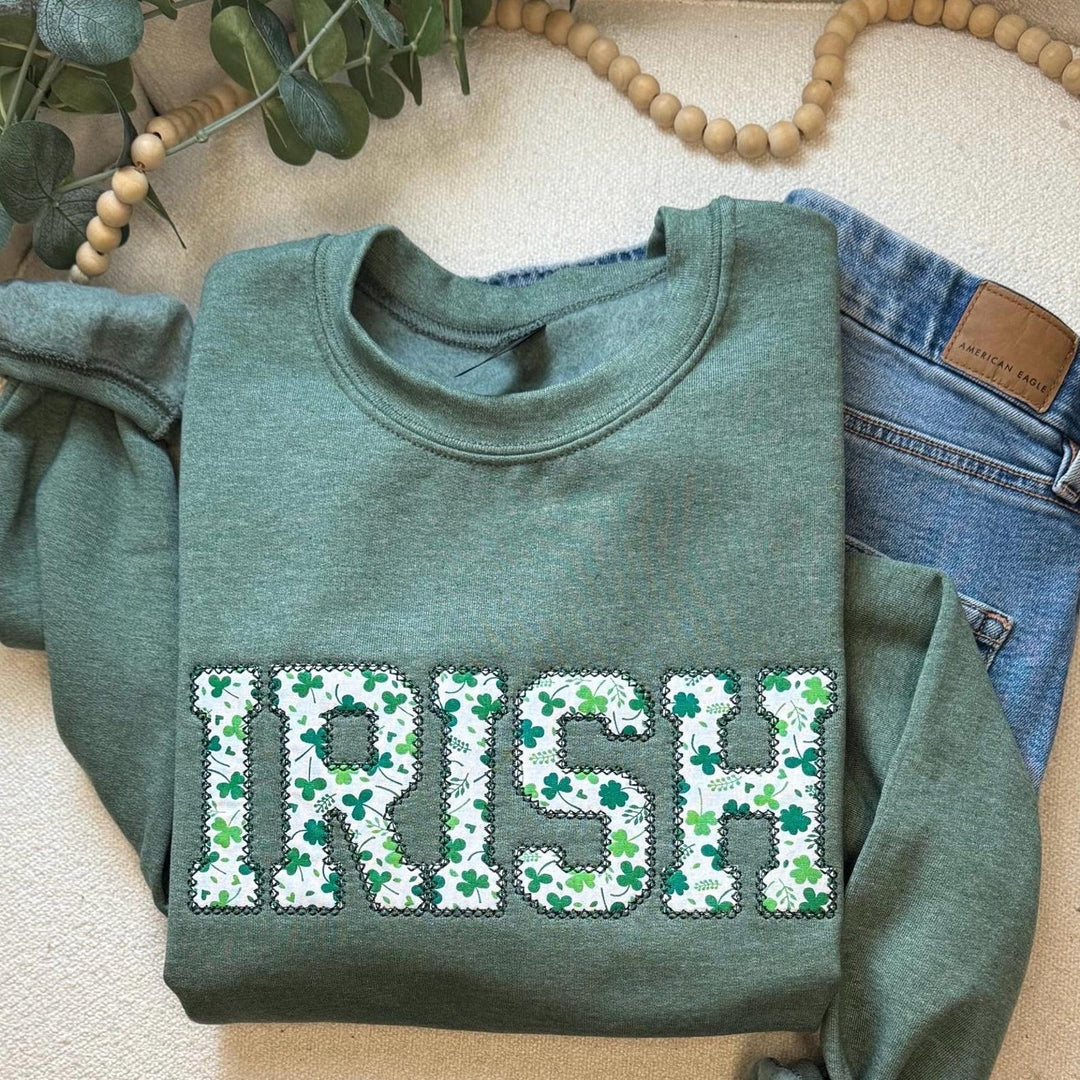 Custom Lucky St Patty's Embroidered Sweatshirt