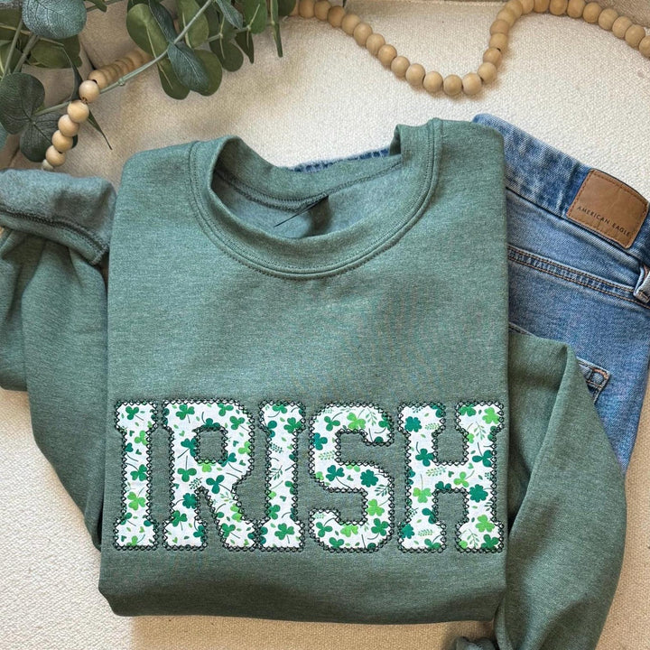 Custom Lucky St Patty's Embroidered Sweatshirt