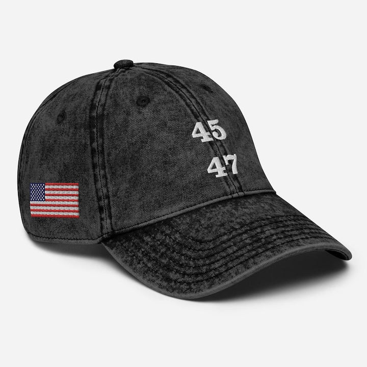 45 47 Trump Vintage Cap - 45 47 Vintage Cotton Baseball Cap