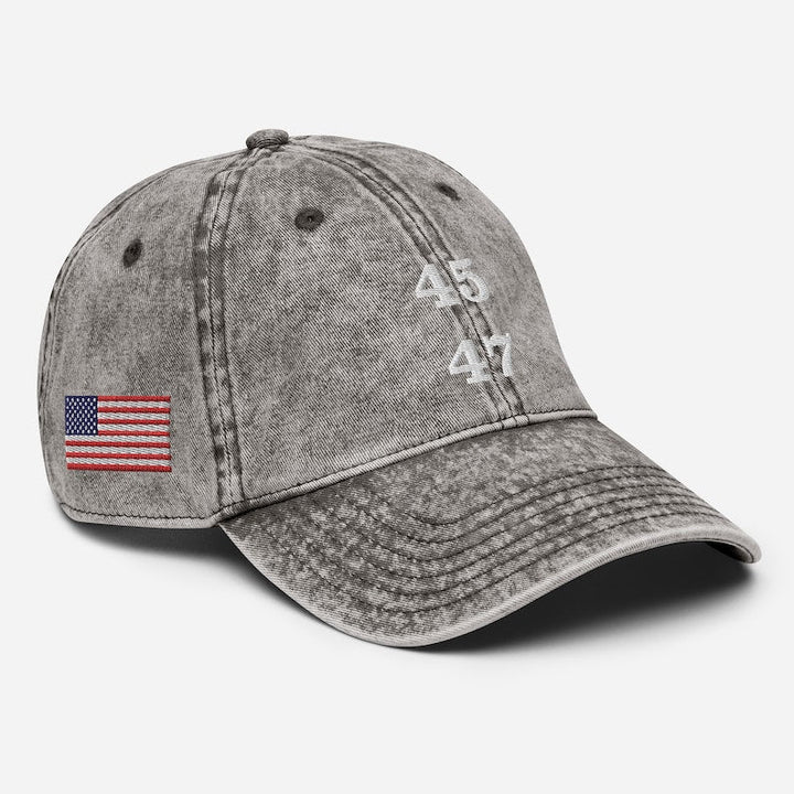 45 47 Trump Vintage Cap - 45 47 Vintage Cotton Baseball Cap