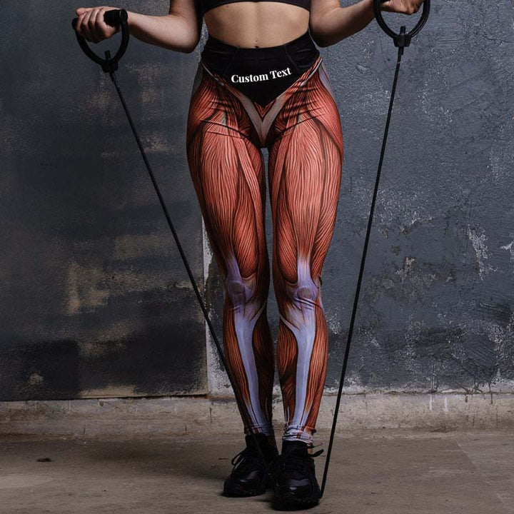 Muscle High Waisted Yoga Leggings for Women, workout leggings, plus size gym leggings