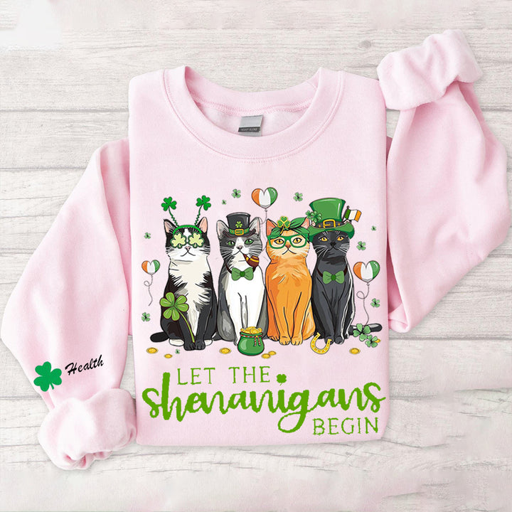 Cat St Patrick's Day  Cat Irish  Sweatshirt