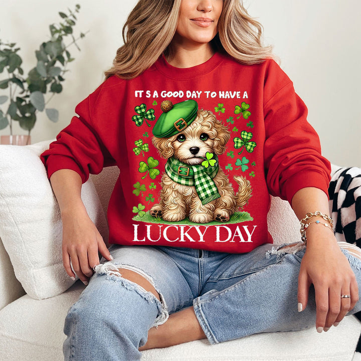 Cute Patricks Dog Lucky Day Sweatshirt